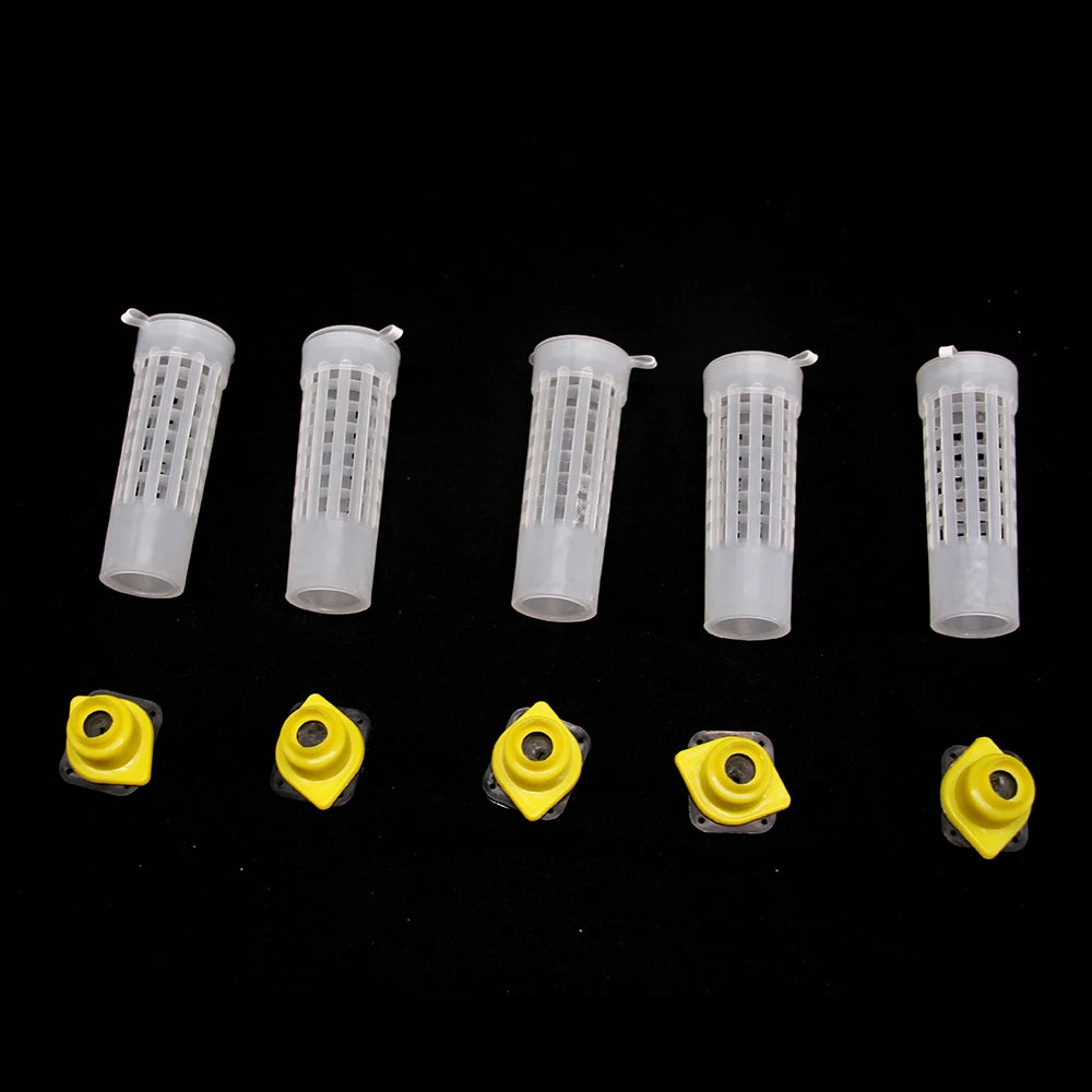 100PCS Wholesale Beekeeping Queen Bee Rearing System Protection Cages Plastic Tools Supplies Larva Anti Bite Equipemnt Farm