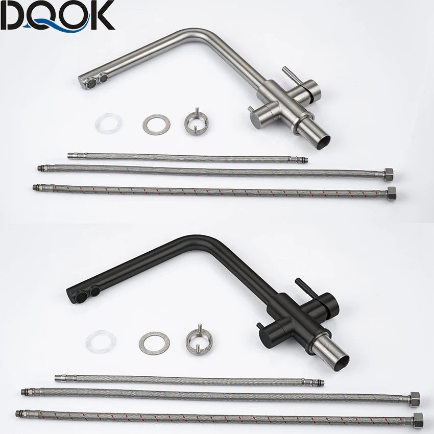 Black Filtered Kitchen Faucet Water Filter Kitchen Faucets Filter Faucet Mixer Water Purification Water Drinking Water Taps