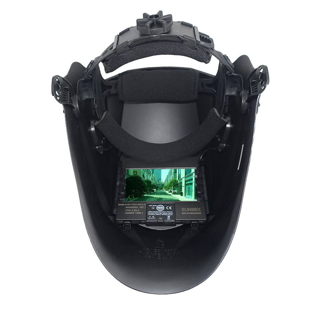 Welding Mask 100*65mm 1111 4 Sensors Grinding DIN 3/4-13 MMA MIG TIG EN 379 UL CSA AS Solar Auto Darkening Welding Helmet