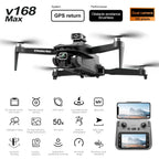US Stock V168 MAX GPS Drone 4K Professional HD Dual Camera Brushless Motor Long Range WIFI FPV App Control RC Drone with Screen