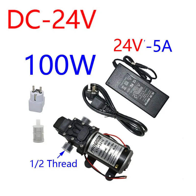 DC 12Volt 60w 80w 100w Diaphragm pump Water Micro High Pressure Self-Priming Booster Pump for Garden irrigation car wash