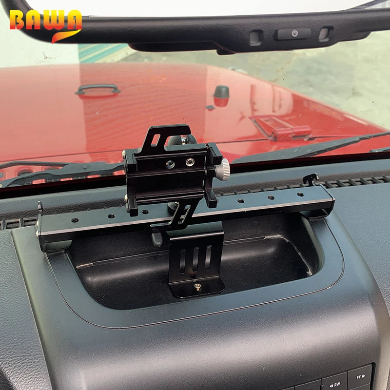 BAWA Car Phone Holder Accessories For Jeep Wrangler JK 2007-2017 Multifunction Mobile Cell Phone Support For Jeep Wrangler JK