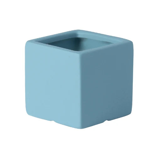 Nordic Color Square Ceramic Flowerpot Large Diameter Plant Potted Garden Decoration Living Room Countertop Flowerpot Decoration