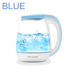 High Borosilicate Glass Kettle transparent blue light boiling water household kettle automatically power off prevent dry burn
