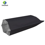 Multi Size Smell Proof Storage Bags Matte Black Open Top Tear Notch Pouches Vacuum Heat Sealing Aluminum Foil Mylar Package Bags