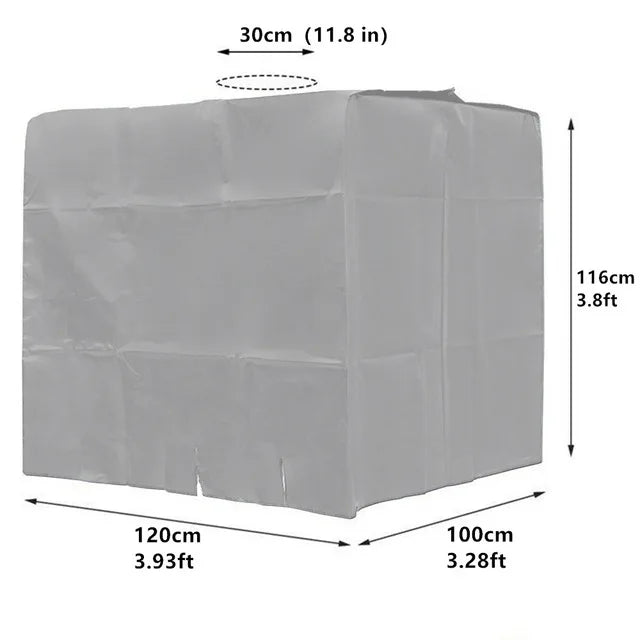 Zipper IBC Tote 275 Gallon 1000L Outdoor Water Tank Protective Cover(Green)