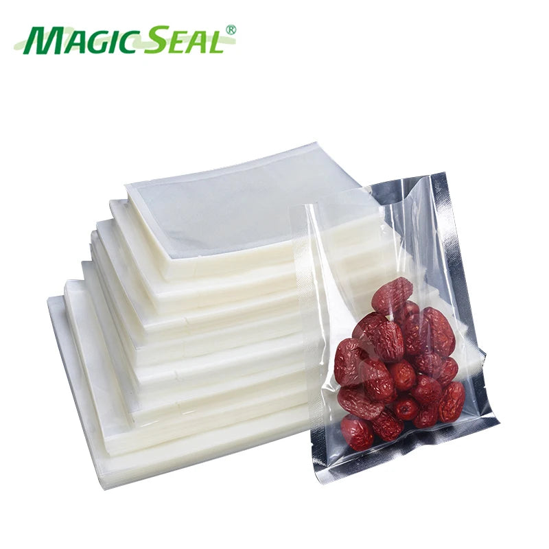 MAGIC SEAL Kitchen Vacuum Bags For Food Vacuum Sealer Packing Machine Food Storage Bag 30/50/100pcs/lot PE+PA Composite Food Bag