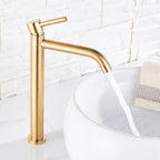 Quyanre Black Chrome Tall Basin Sink Faucet Slim Bathroom Washbasin Water Mixer Tap Hot Cold Water Basin Crane Tap Bathroom Tap
