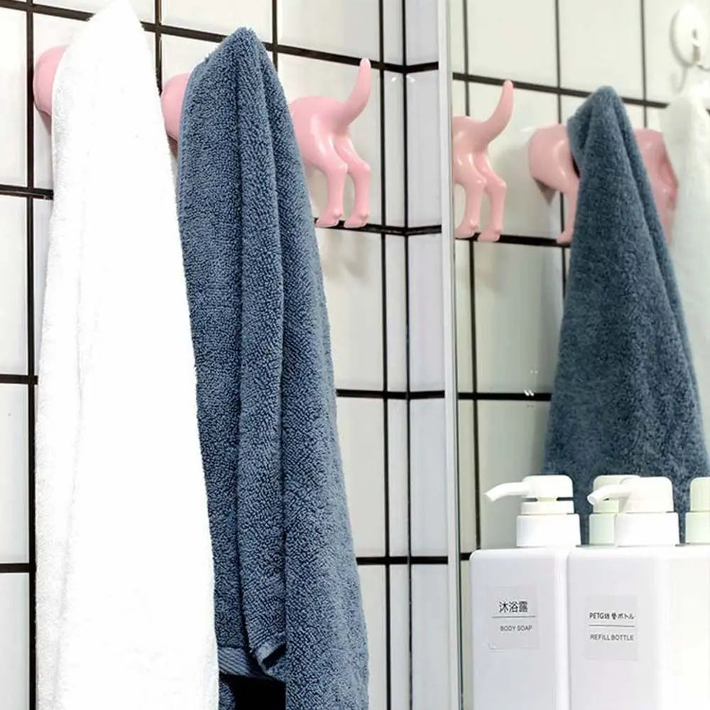 Kitchen Nordic Clothes Key Self Adhesive Towel Wall Mounted Hanger Key Holder Storage Rack