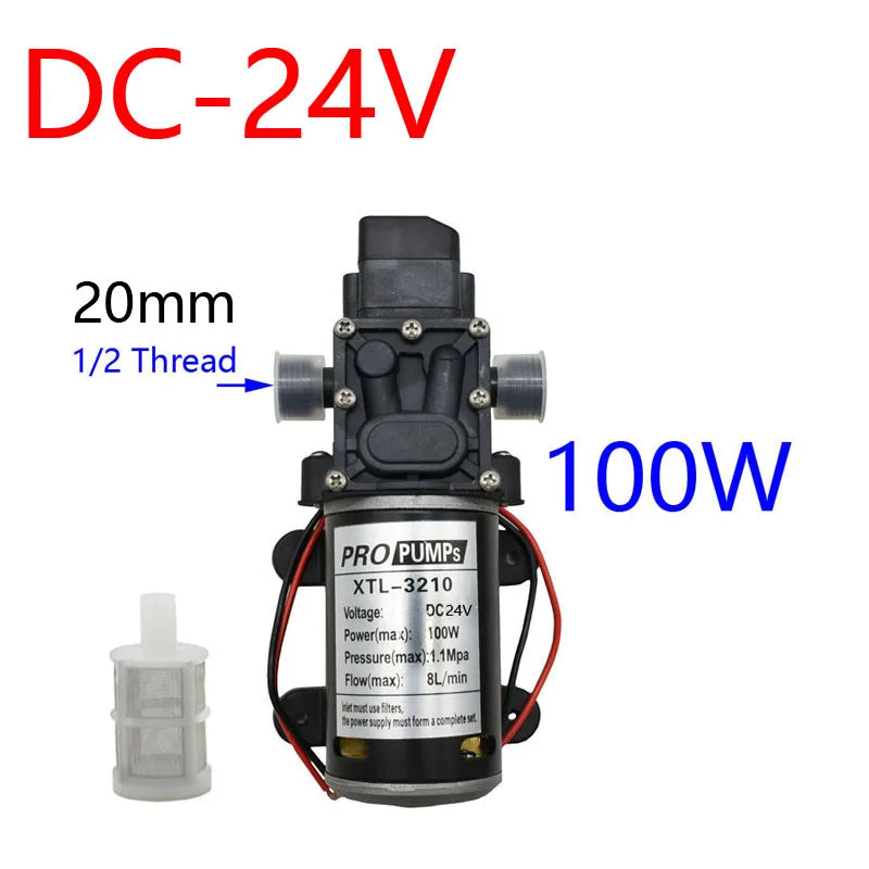 DC 12Volt 60w 80w 100w Diaphragm pump Water Micro High Pressure Self-Priming Booster Pump for Garden irrigation car wash
