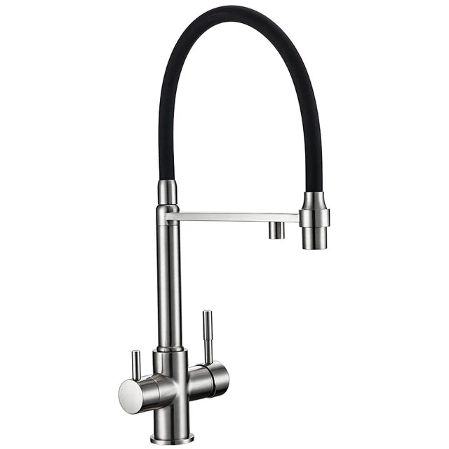 Bagnolux Copper Kitchen Faucets Chrome Kitchen Sink Black hose  Mount Pull Down Dual Sprayer  Nozzle  Mixer Water Taps