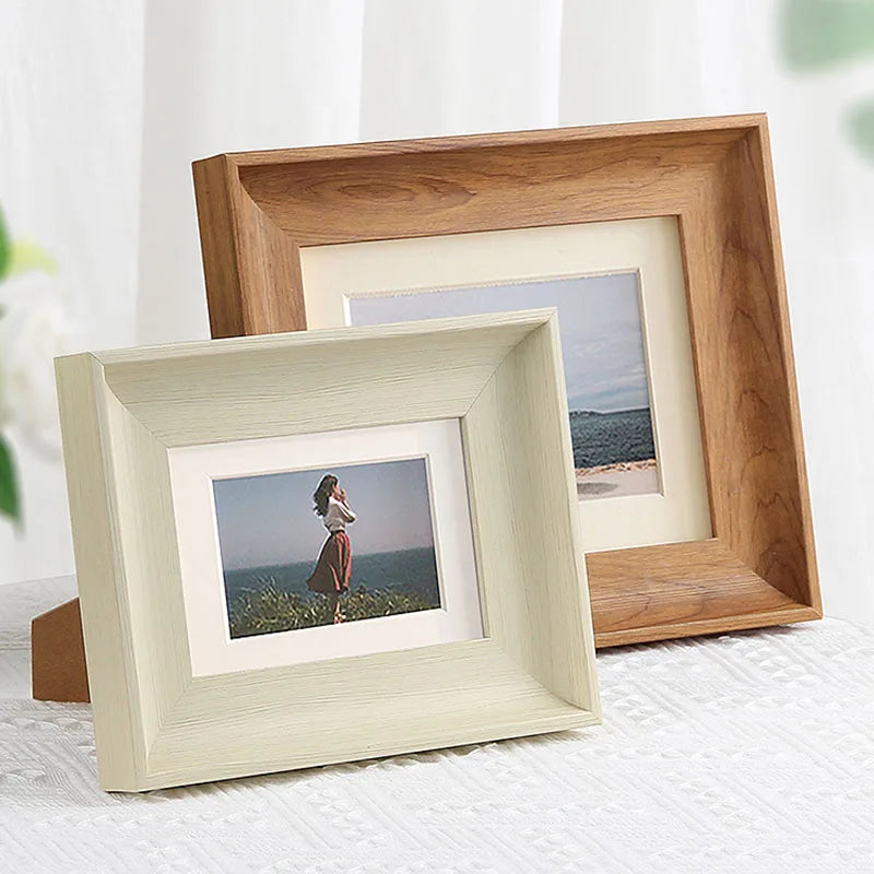 1 Piece Mul-Size Nordic Art Picture Frame Retro American Style Wall Hanging Wide Border Resin Photo Frame For Wedding Table Post