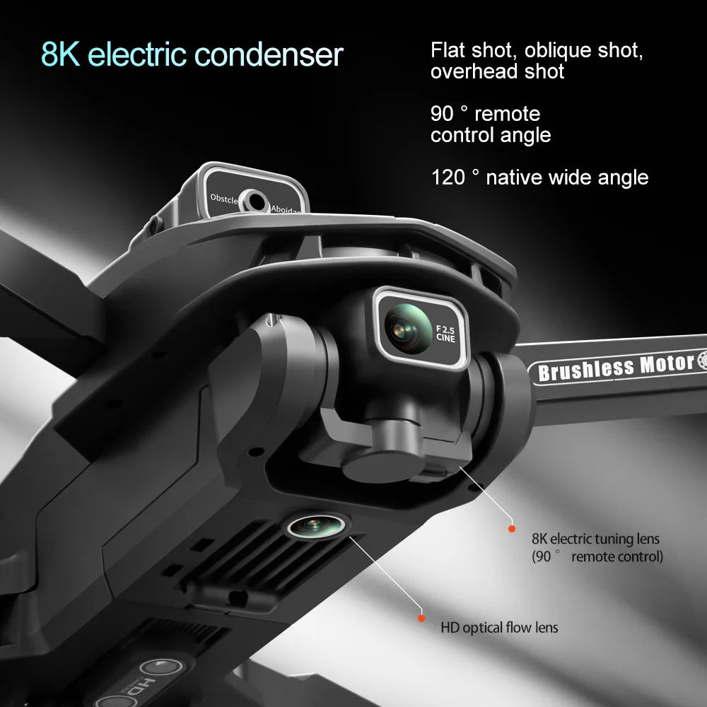 US Stock V168 MAX GPS Drone 4K Professional HD Dual Camera Brushless Motor Long Range WIFI FPV App Control RC Drone with Screen