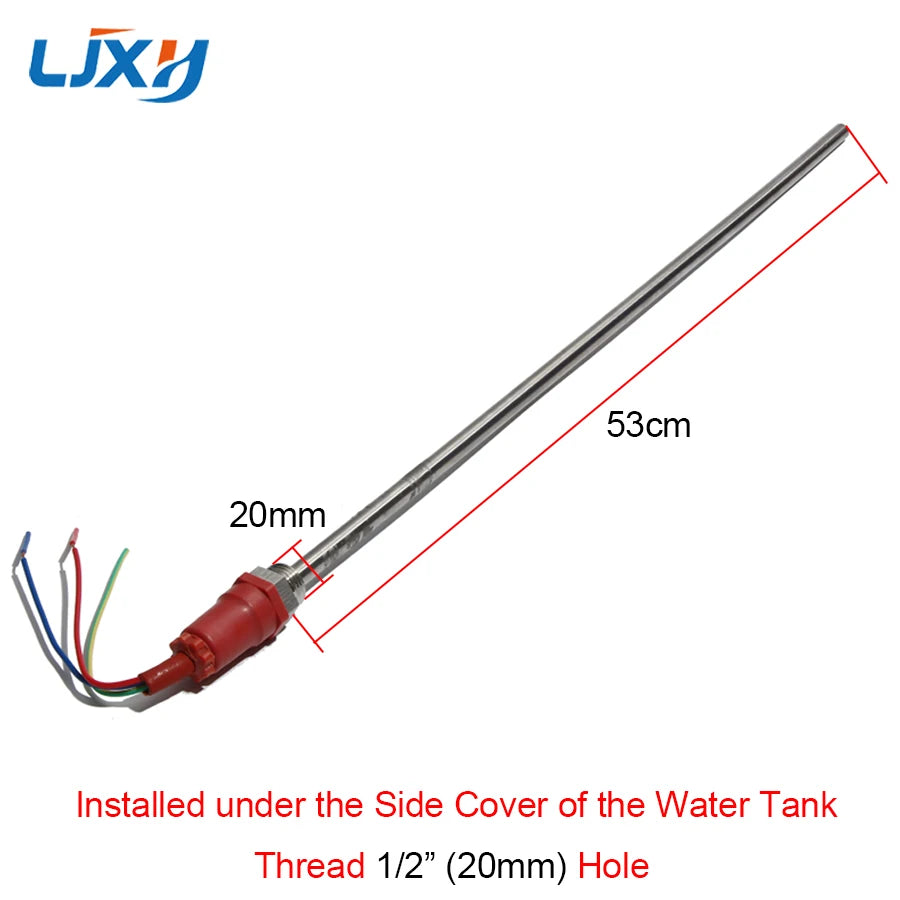 LJXH 20mm/25mm Thread Side Inserted Solar Water Heater Auxiliary Heater Electric Heating Tube No Temperature Control