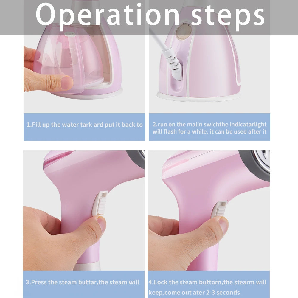saengQ Handheld Garment Steamer 1500W Electric Household Fabric Steam