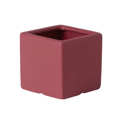 Nordic Color Square Ceramic Flowerpot Large Diameter Plant Potted Garden Decoration Living Room Countertop Flowerpot Decoration