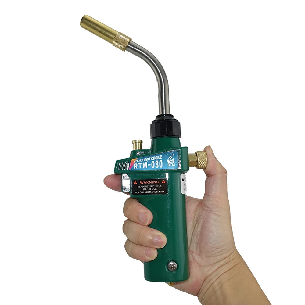 Mapp Torch Braze Welding MAPP Propane Gas Gun Heater Burner w Self Ignition CGA600 for Copper Aluminum Pipe Welding BBQ Heating