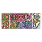 Tile Stickers Waterproof Kitchen Retro Moroccan Self Adhesive Bathroom Decal Vinyl Peel And Stick Wall Decoration Wallpaper