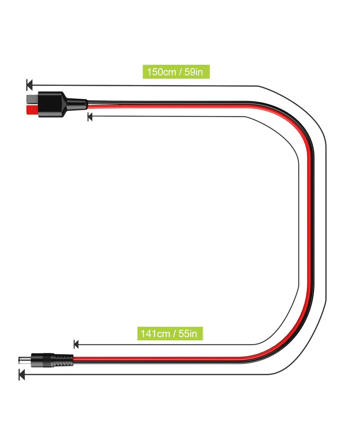 ALLPOWERS DC to Anderson Charging Wires 1.5M Charging Tools For Solar Charger ,Portable Power Station Generator