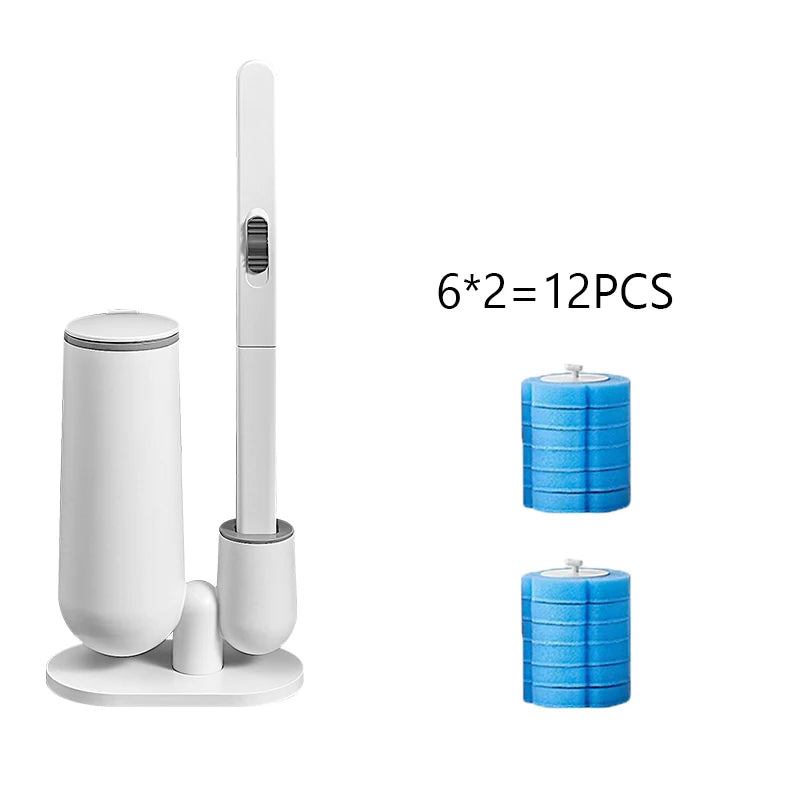 XiaoGui Disposable Toilet Brush Set Bathroom Accessories Brush No Closed-End Houseware Disposable Replacement