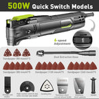 500W Electric Multifunction Oscillating Tool Electric Trimmer Saw Variable Speed with Accessories Home Decoration Renovate 5°