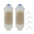 2 Pack of 6" Long Inline Mixed Bed Deionization DI Resin Cartridge With Adapter For Lasers, Aquariums, Medical, Laboratory etc.