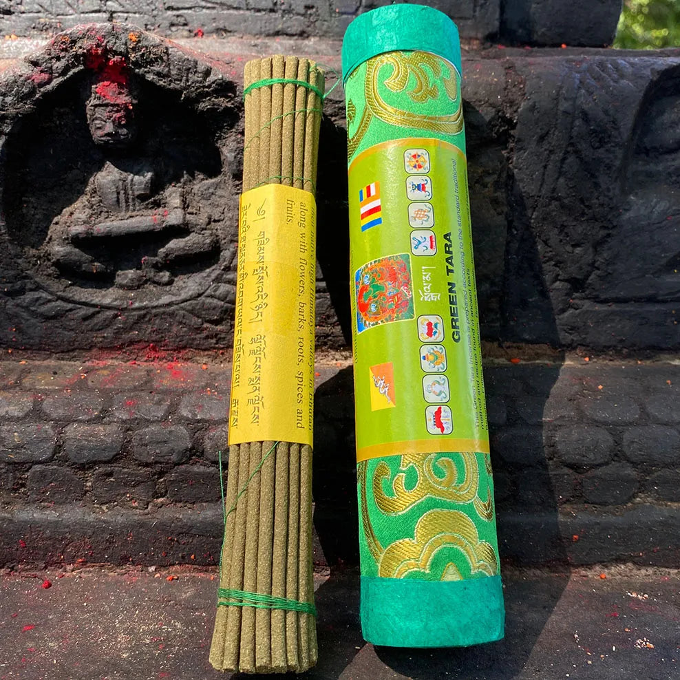 1Tube Bhutan Dragon Incense Stick Brocade Cylinder Tibetan Incense For Refreshing Deodorization Handmade Natural Stick Incense