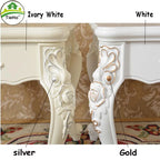 TieHo European Style Living Room Coffee Table Wood Rectangle Ivory White Center Table Modern Small Apartment Home Furniture
