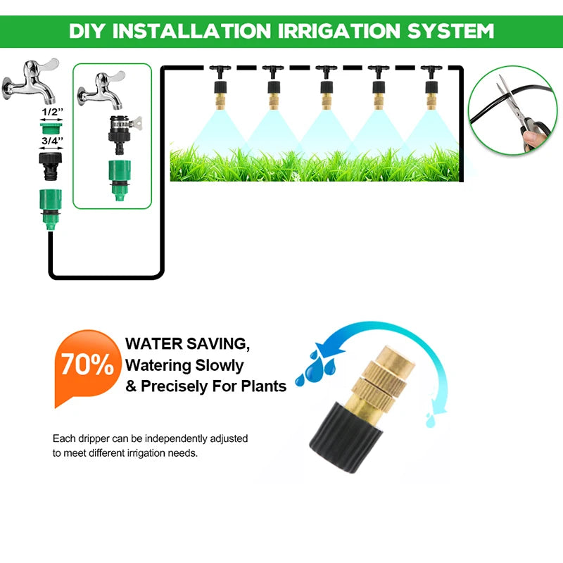 Garden Watering system Automatic Irrigation Spray Sprinkler System Garden Potted Drip Irrigation Kit Spray cooling kit