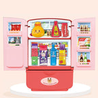 New Kids Toy Simulation Fridge Refrigerator Accessories Pretend Play Educational For Kids Kitchen Set Food For Children's Gifts