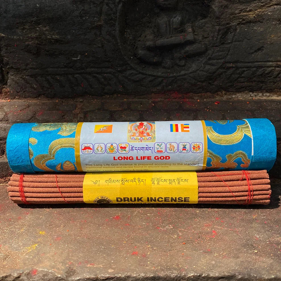 1Tube Bhutan Dragon Incense Stick Brocade Cylinder Tibetan Incense For Refreshing Deodorization Handmade Natural Stick Incense