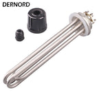 DERNORD 2 Inches Tri-Clamp Brewing Heating Element SUS304 3/4.5/6/9/12kw Immersion Water Tubular Electric Heater 220V 380V