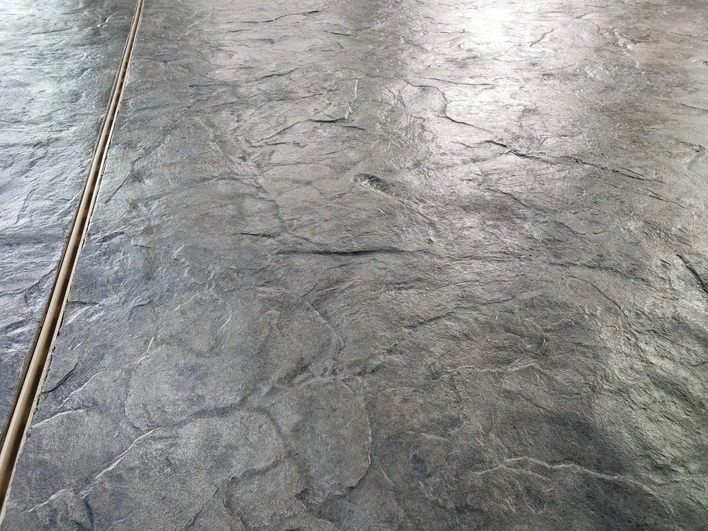 Concrete Seamless Stamp Mat - Fractured Slate Rock For Concrete Paving Slabs Cement Tiles Decorative 380x300x10mm