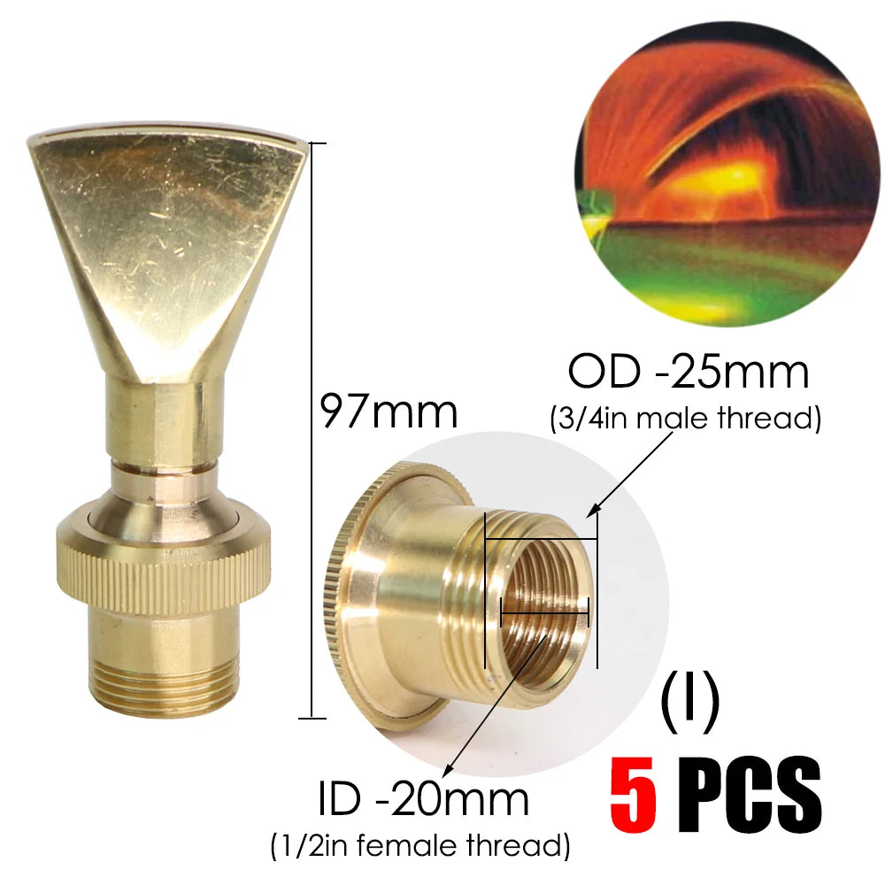 Brass Sprinklers Rotating Fountain Nozzles Landscaping Pond Outdoor Jet Straight Fountain Spray Head Irrigation Plants Watering