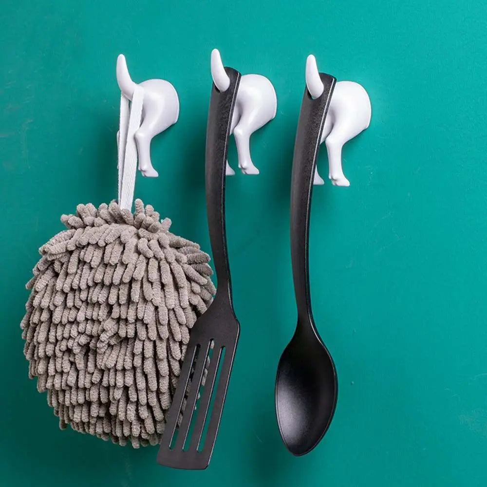 Kitchen Nordic Clothes Key Self Adhesive Towel Wall Mounted Hanger Key Holder Storage Rack