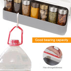 Kitchen Spice Rack Self-adhesive Spice Organizer Rack Seasoning Bottle Spice Organizer Wall-mounted Under-Shelf Kitchen Storage