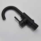 Black Modern Bathroom Basin Faucet Stainless Steel Hot Cold  Wash Mixer Crane Tap  Free Rotation Sink Faucets Single Handle