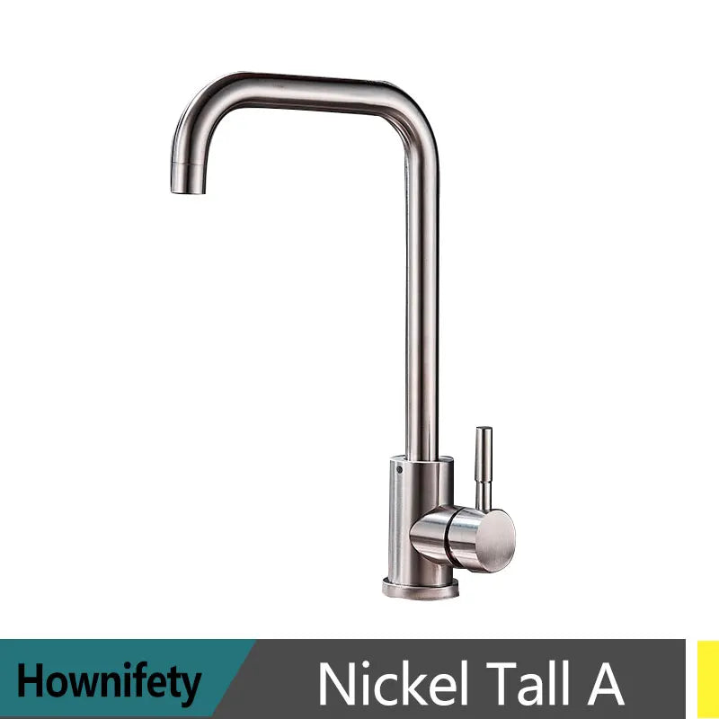 Black Modern Bathroom Basin Faucet Stainless Steel Hot Cold  Wash Mixer Crane Tap  Free Rotation Sink Faucets Single Handle