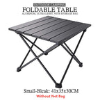 Portable Folding Camping Table Aluminium Alloy Ultralight Computer Bed Table Outdoor Garden Camp Party BBQ Picnic Foldable Table