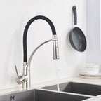 Chrome/Nickel/Black/Gold Rubber Kitchen Faucet Mixer Tap 360 Degree Rotation Pull Down Stream Sprayer Taps torneira de cozinha