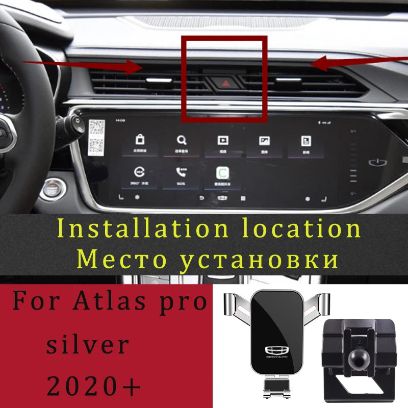 Adjustable Car Phone Mount Holder For Geely Atlas pro Tugella Coolray 2020 2021 Car Interior Accessories
