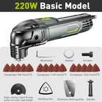 500W Electric Multifunction Oscillating Tool Electric Trimmer Saw Variable Speed with Accessories Home Decoration Renovate 5°