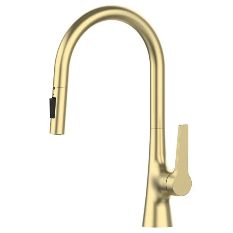 Bagnolux Brass Chrome Black Brushed Gold Spray Rotation Deck Mounted Hot And Cold Water Sink Taps Pull Out Spout Kitchen Faucet