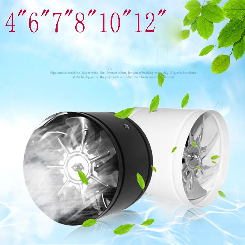 220V Round Duct Fan 4" 6" Booster Exhaust Ventilator Ventilation Vent