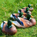 Cute Resin Floating Duck Statue Outdoor Garden Pond Fish Tank Decorative Swimming Wild Duck Sculpture For Garden Decor Ornament