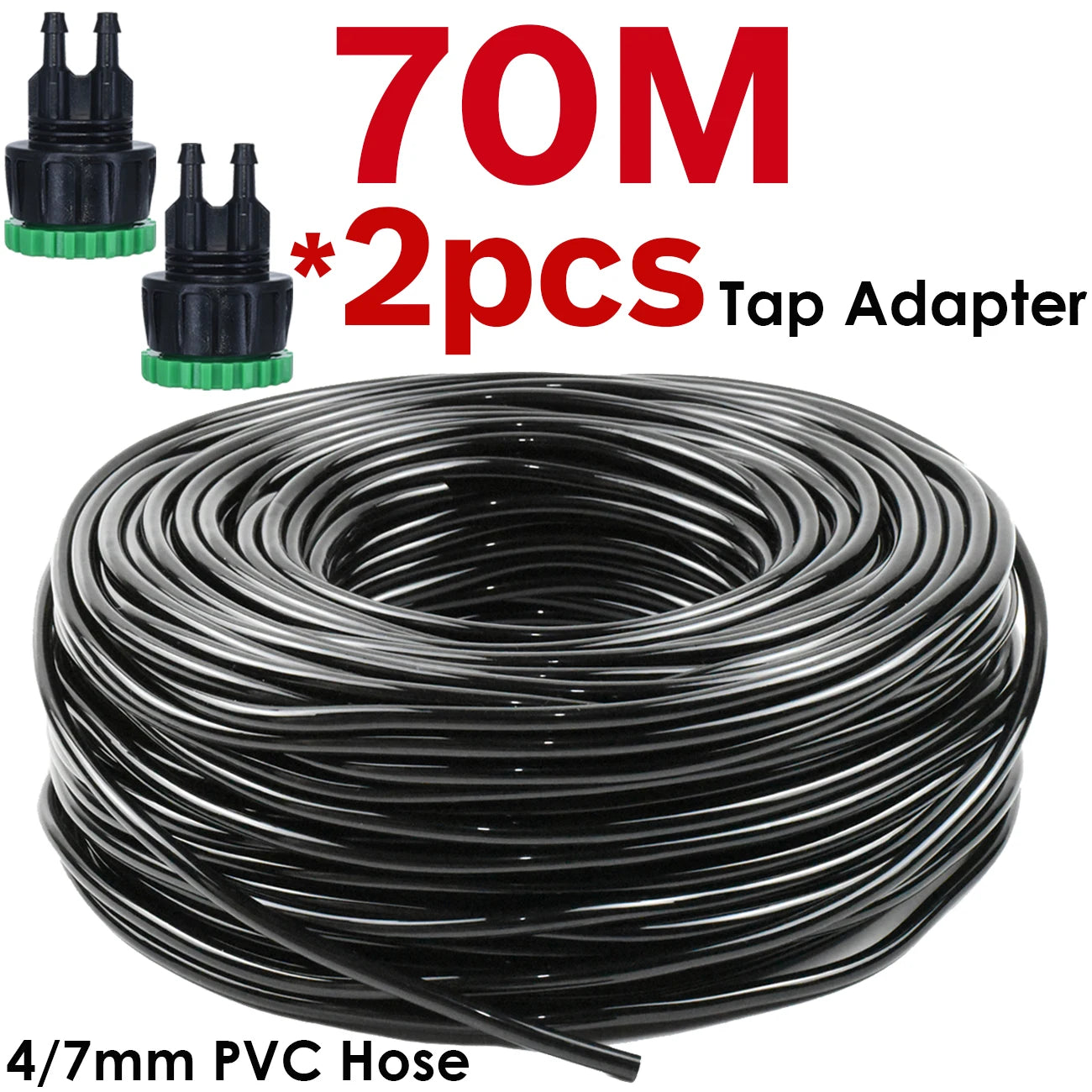 SPRYCLE 5m-100m 1/4'' Garden Watering Hose 4/7mm PVC Micro Drip Irrigation Pipe Tubing for Sprinkler Lawn Pot Plant Greenhouse
