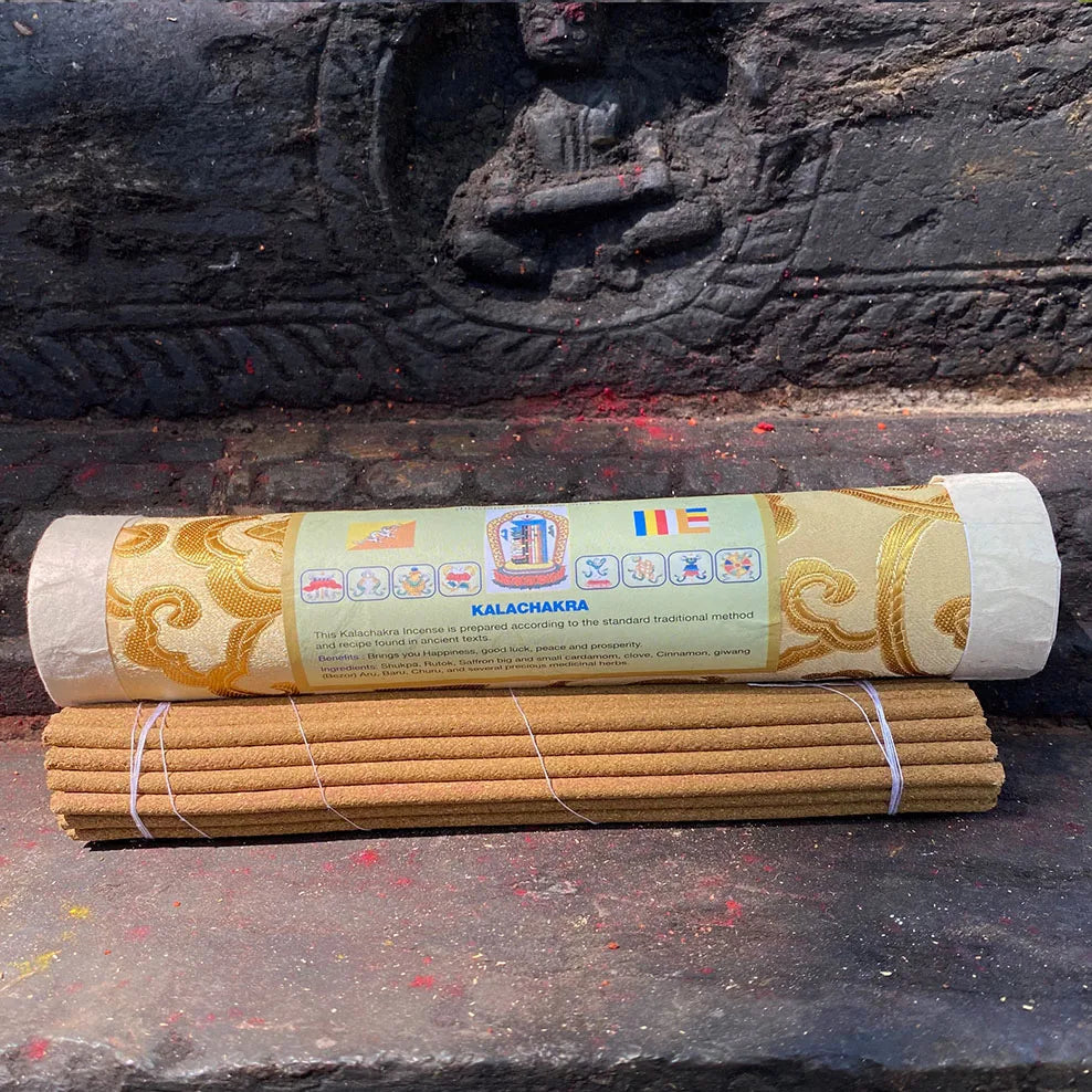 1Tube Bhutan Dragon Incense Stick Brocade Cylinder Tibetan Incense For Refreshing Deodorization Handmade Natural Stick Incense
