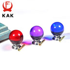 KAK 30mm Crystal Glass Cabinet Knobs and Handle Kitchen Cupboard Door Pulls Drawer Knobs Wardrobe Door Handle Hardware