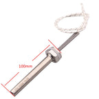 AIICIOO DC Water Heater 12V/24V/36V/48V Cartridge Heating Element M16 Tubular Electric Heater 100W 150W 200W 300W SUS304
