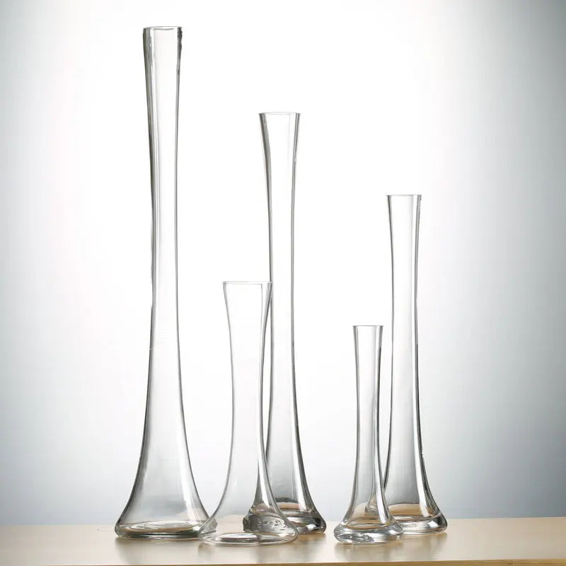 GIEMZA Large Floor Vases Tall 1pc High Glass Vase for Home Decor Thin Single Flower Bottle No Dried Plant on Floor Decoration
